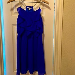 Vibrant blue midi dress size small